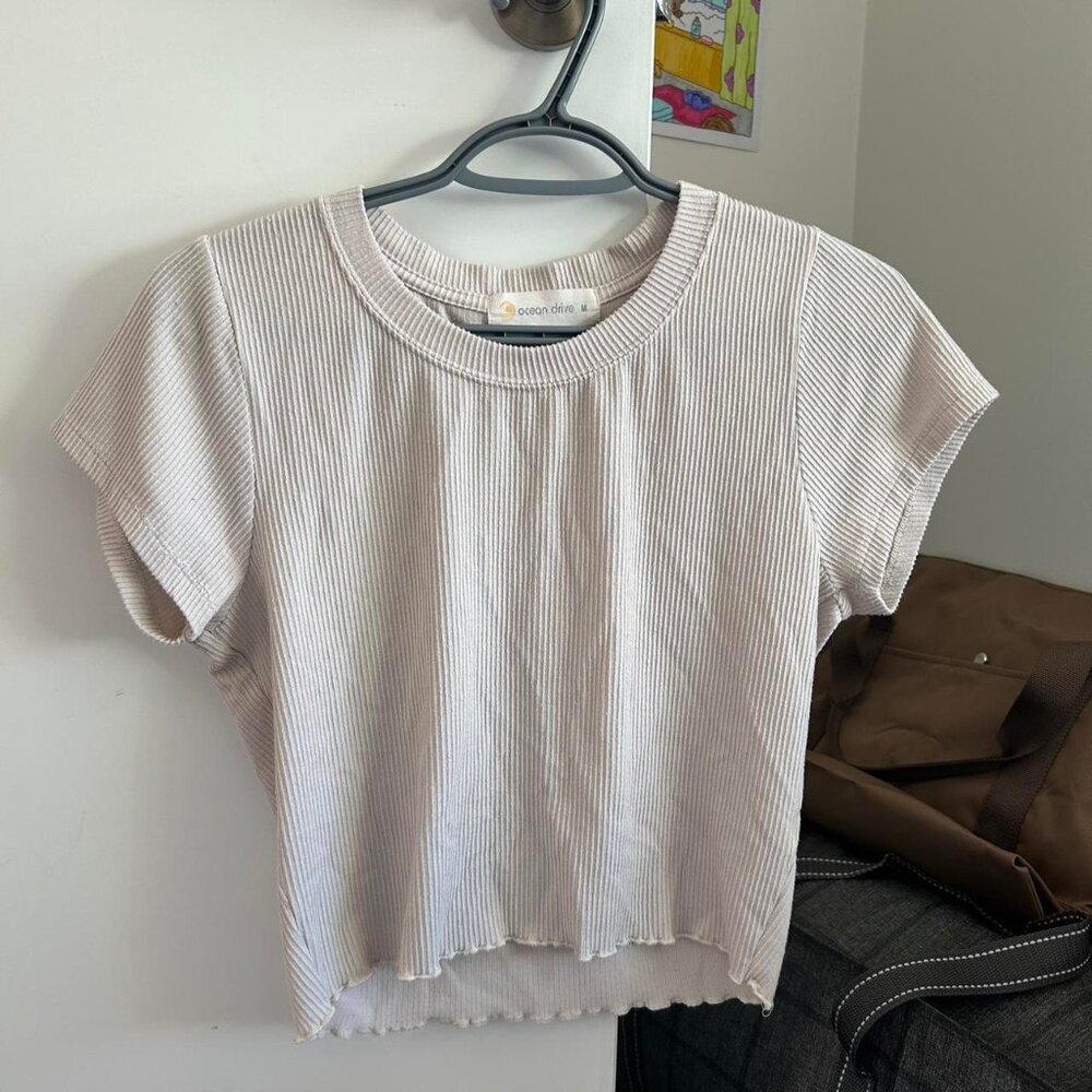 Soft Neutral Beige/Cream Top